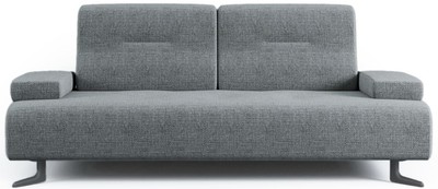 Casa Padrino Luxus Wohnzimmer Sofa Panna mit verstellbarer Rückenlehne Grau