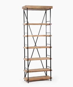 Libreria Casa Padrino aspetto industriale 80 x 35 x H.210 cm rovere vintage / metallo - scaffale armadio scaffale design industriale