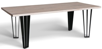 Casa Padrino Luxus Massivholz Esstisch Tripod Weiß / Schwarz