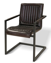Casa Padrino Luxus Industrial Sessel Luxury Design Arm Chair Esszimmer Stuhl mit Armlehen Armlehn Stuhl Chairs Chair Möbel Furniture Interior Stühle Schwarz Echtes Leder Casa Padrino Luxus Industrial Sessel Luxury Design Arm Chair Esszimmer Stuhl mit Armlehen Armlehn Stuhl Chairs Chair Möbel Furniture Interior Stühle Schwarz Echtes Leder