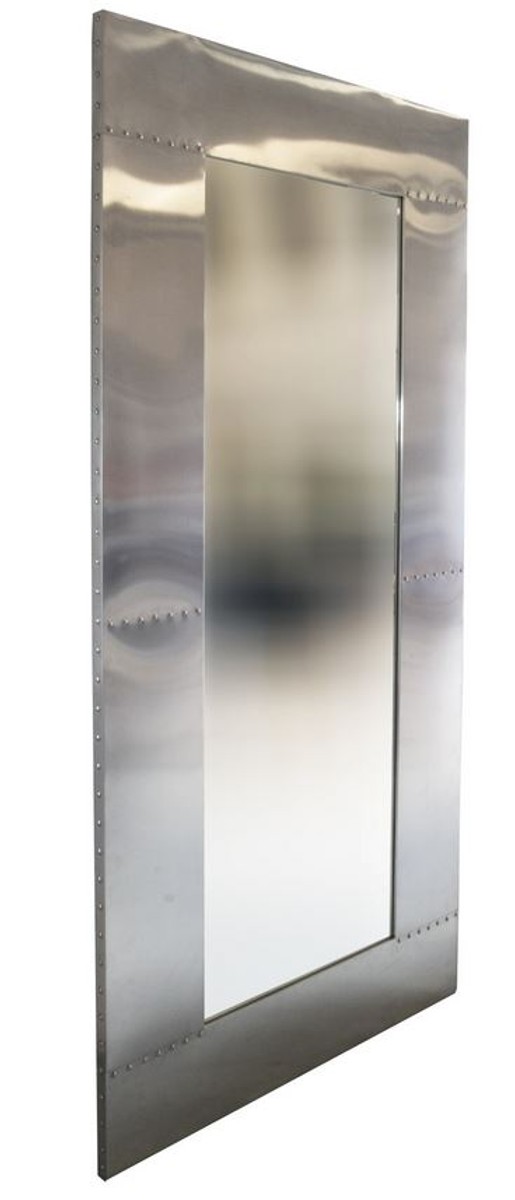 Casa Padrino Airplane Design Espejo de pared de aluminio 200 x 80 - Vintage Aviator Furniture Espejo de metal Casa Padrino Airplane Design Espejo de pared de aluminio 200 x 80 - Vintage Aviator Furniture Espejo de metal