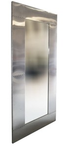 Casa Padrino Airplane Design Aluminum Wall Mirror 200 x 80 - Vintage Aviator Furniture Metal Mirror Casa Padrino Airplane Design Aluminum Wall Mirror 200 x 80 - Vintage Aviator Furniture Metal Mirror