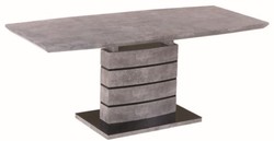 Casa Padrino mesa de comedor de lujo gris / negro 140-180 x 80 x A. 76 cm - Mesa de Comedor Extensible en Aspecto Hormigón
