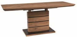 Casa Padrino table à manger de luxe en chêne marron / noir 140-180 x 80 x H. 76 cm - Table extensible de salle à manger - Mobilier de Salle à Manger