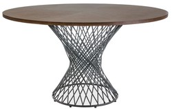 953/5000
Casa Padrino luxury dining table brown / black Ø 137 x H. 75 cm - Round dining room table - Dining Room Furniture
