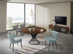 953/5000
Casa Padrino luxury dining table brown / black Ø 137 x H. 75 cm - Round dining room table - Dining Room Furniture