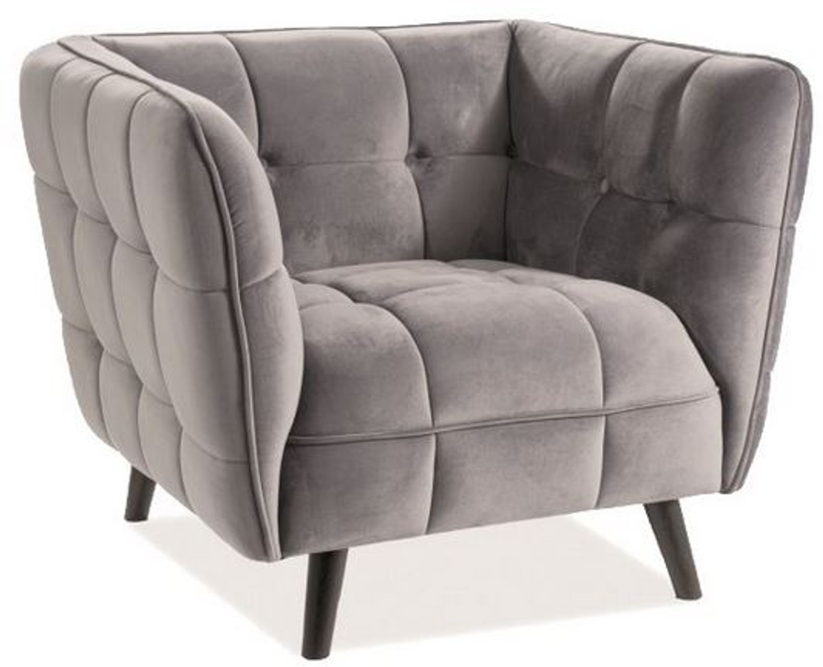 Casa Padrino Luxus Sessel 92 x 85 x H. 78 cm - Verschiedene Farben - Wohnzimmer Sessel mit edlem Samtsoff