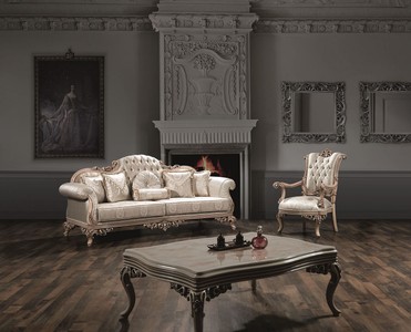 Casa Padrino Luxus Barock Sofa mit Glitzersteinen und dekorativen Kissen Silber / Creme / Beige 230 x 90 x H. 110 cm - Prunkvolles Wohnzimmer Sofa