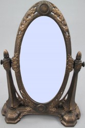 Jugendstil Schminkspiegel, Antik Stil Schminkspiegel, Barock Schminkspiegel, Tischspiegel, Art Nouveau Make Up Mirror, Antique Style Make Up Mirror, Baroque Make Up Mirror, Table Mirror
