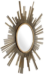 Casa Padrino miroir design laiton vintage Ø 82 cm - Miroir d'armoire - Miroir de salon - Miroir mural de luxe