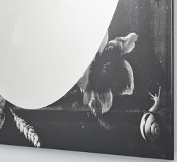 Casa Padrino espejo de pared de diseño negro / gris 70 x A. 101,3 cm - Espejo de armario - Espejo de salón - Espejo de dormitorio - Calidad de Lujo