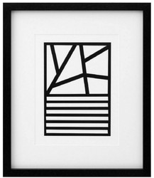 Casa Padrino ensemble de images de luxe lot de 6 art abstrait noir / blanc 55 x H. 65 cm - Tirages d'art - Art mural - Décoration Murale de Luxe