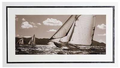 Casa Padrino Luxus Bilder Set Yachten Segelschiffe 110 x H. 60 cm - Kunstdrucke - Wandbilder - Luxus Wanddeko