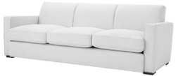 Casa Padrino canapé de salon de luxe blanc / noir 229 x 94 x H. 82 cm - Meubles de Salon de Luxe
