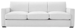 Casa Padrino canapé de salon de luxe blanc / noir 229 x 94 x H. 82 cm - Meubles de Salon de Luxe
