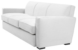 Casa Padrino canapé de salon de luxe blanc / noir 229 x 94 x H. 82 cm - Meubles de Salon de Luxe