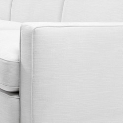 Casa Padrino canapé de salon de luxe blanc / noir 229 x 94 x H. 82 cm - Meubles de Salon de Luxe