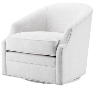 Casa Padrino luxury swivel armchair white 72 x 82 x H. 74 cm - Living Room Armchair - Luxury Furniture