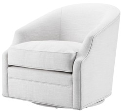 Casa Padrino luxury swivel armchair white 72 x 82 x H. 74 cm - Living Room Armchair - Luxury Furniture