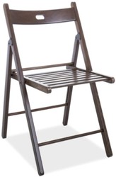 Casa Padrino silla plegable de lujo marrón oscuro 40 x 43 x A. 78 cm - Silla de madera de haya maciza - Silla de Madera con Mango
