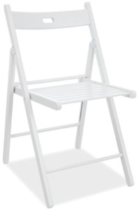 Casa Padrino luxury folding chair white 40 x 43 x H. 78 cm - Solid beech wood chair - Wooden Chair with Handle