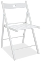 Casa Padrino sedia pieghevole di lusso bianco 40 x 43 x A. 78 cm - Sedia in faggio massiccio - Sedia in Legno con Maniglia