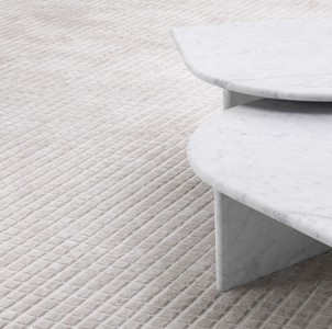 Casa Padrino alfombra de sala de estar de lujo arena plateada 200 x 300 cm - Moderna alfombra de viscosa rectangular tejida a mano - Calidad de Lujo