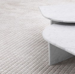 Casa Padrino alfombra de sala de estar de lujo arena plateada 200 x 300 cm - Moderna alfombra de viscosa rectangular tejida a mano - Calidad de Lujo