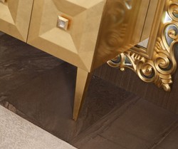 Barock Badezimmer Set Gold, Barock Waschtisch mit Spiegel, Barock Badezimmermöbel Gold, Baroque Bathroom Set Gold, Baroque Vanity with Mirror, Baroque Bathroom Furniture Gold