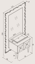 Casa Padrino luxury baroque bathroom set black - Washstand with Sink and Wall Mirror - Ornate Bathroom Furniture in Baroque Style