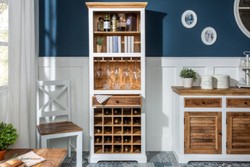 Landhausstil Weinschrank, Massivholz Weinschrank, Landhausstil Barschrank, Country Style Wine Cabinet, Solid Wood Wine Cabinet, Country Style Bar Cabinet