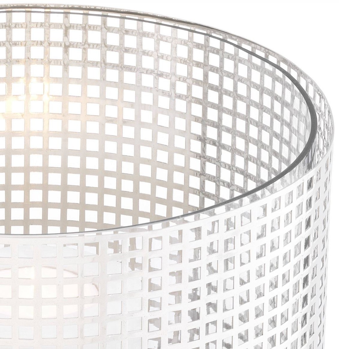 Casa Padrino portacandele di lusso argento Ø 25,5 x A. 25 cm - Portacandele rotondo in acciaio inox e vetro - Accessori decorativi di lusso
