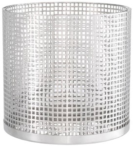 Casa Padrino Luxus Kerzenleuchter Silber Ø 25,5 x H. 25 cm - Runder Kerzenleuchter aus Edelstahl und Glas - Luxus Deko Accessoires