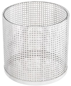 Casa Padrino Luxus Kerzenleuchter Silber Ø 25,5 x H. 25 cm - Runder Kerzenleuchter aus Edelstahl und Glas - Luxus Deko Accessoires