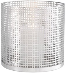 Casa Padrino luxury candle holder silver Ø 25.5 x H. 25 cm - Round stainless steel and glass hurricane - Luxury decorative accessories
