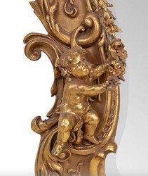 Casa Padrino Luxus Barock Spiegel Gold Antik Stil Wandpsiegel Engel Luxury Baroque Mirror Antique Gold Angel Furniture Interior Möbel Luxury Einrichtung
