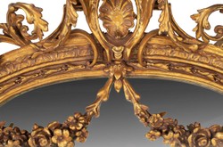 Enorme specchio barocco Casa Padrino oro 220 x 160 cm con motivi angelo - stile antico - esecuzione splendida e pesante