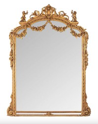 Enorme specchio barocco Casa Padrino oro 220 x 160 cm con motivi angelo - stile antico - esecuzione splendida e pesante
