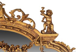 Enorme specchio barocco Casa Padrino oro 220 x 160 cm con motivi angelo - stile antico - esecuzione splendida e pesante