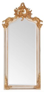 Casa Padrino specchio barocco stile antico crema / oro 115 x 48 cm - specchio da parete per mobili