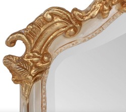 Casa Padrino espejo barroco estilo antiguo crema / oro 115 x 48 cm - mueble espejo de pared