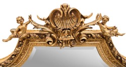 Espejo barroco Casa Padrino dorado con figuras de ángel 100 x H. 175 cm - espejo de pared de muebles de estilo antiguo