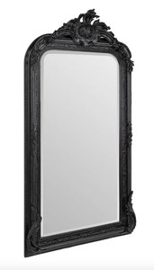 Casa Padrino Barock Spiegel Schwarz 90 x H. 160 cm - Wandspiegel Antik Stil Möbel