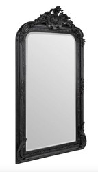 Casa Padrino specchio barocco nero 90 x H. 160 cm - specchio da parete con mobili in stile antico