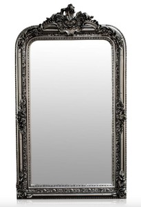 Casa Padrino Barock Spiegel Silber Antik Stil 90 x H. 160 cm - Wandspiegel Möbel