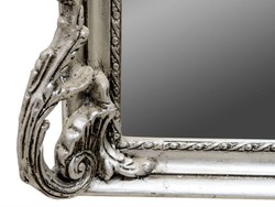 Miroir mural baroque Casa Padrino argent 54 x H.172 cm - Miroir de salon meuble style ancien