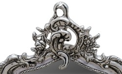 Miroir mural baroque Casa Padrino argent 54 x H.172 cm - Miroir de salon meuble style ancien