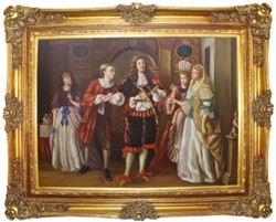 Barock Ölgemälde, Ölgemälde mit Barock Rahmen, Prunkvolles Ölgemälde Gold, Baroque Oil Painting, Oil Painting with Baroque Frame, Ornate Oil Painting Gold