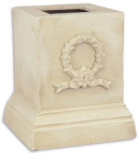 Casa Padrino piedistallo decorativa barocco bianco 17,1 x 17,1 x A. 19,8 cm - Base in ghisa in stile barocco - Accessori Decorativi Barocchi