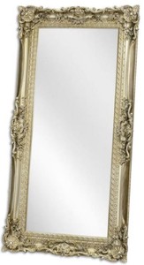 Casa Padrino baroque mirror silver 88 x H. 178 cm - Wardrobe mirror - Living room mirror - Magnificent wall mirror in baroque style